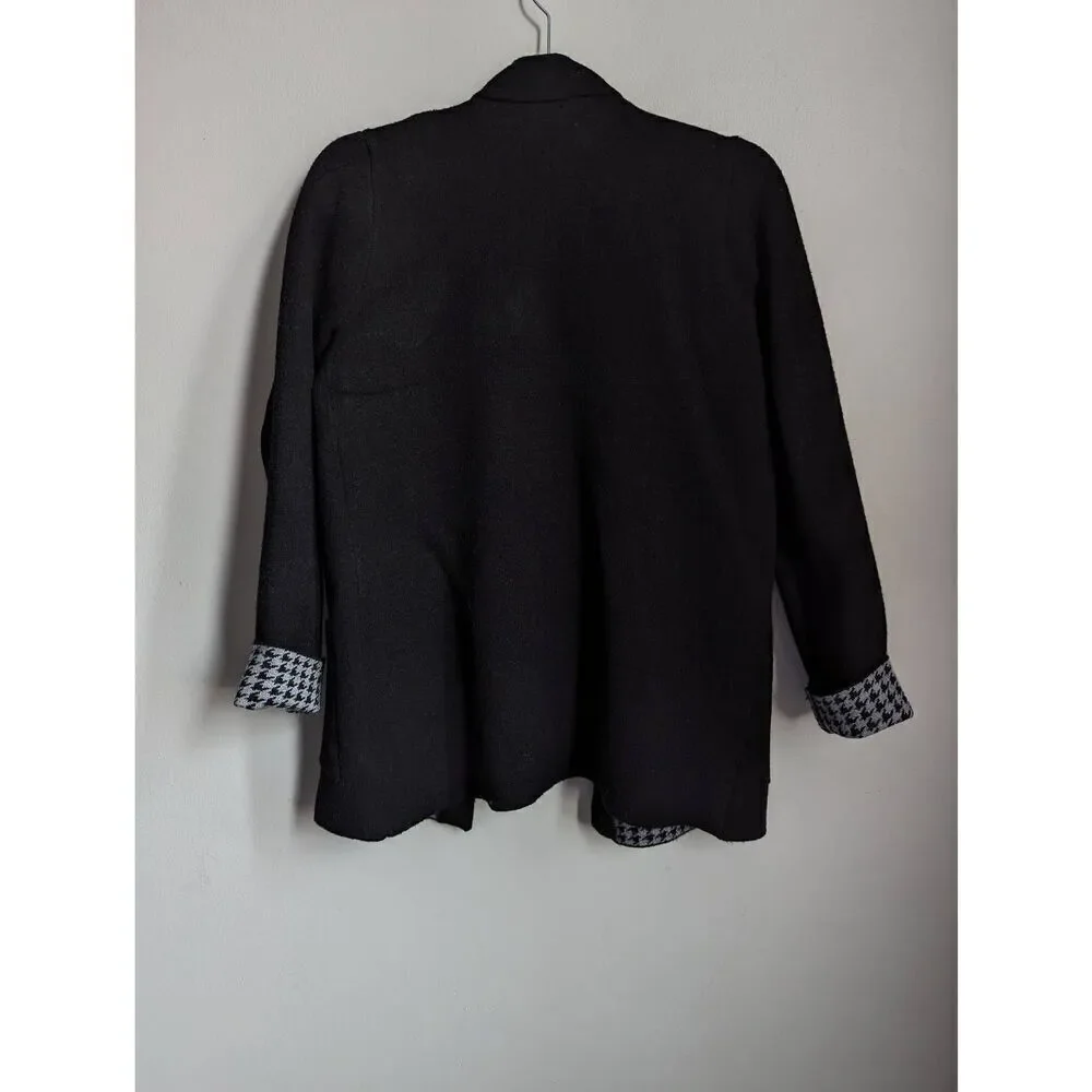 H by Halston One button hounds tooth cardigan size Small